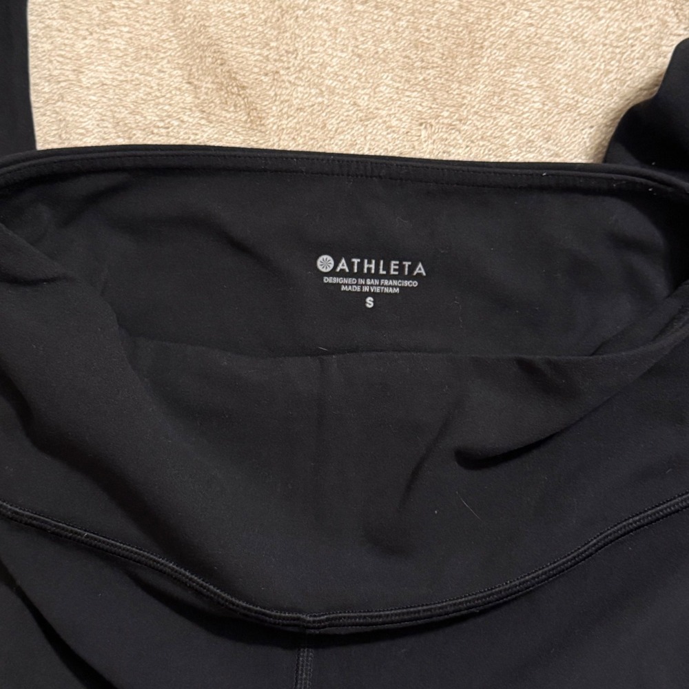 Athleta Elation 7/8 Tight Powervita Black High Rise Yoga Leggings Womens Small - Picture 3 of 8